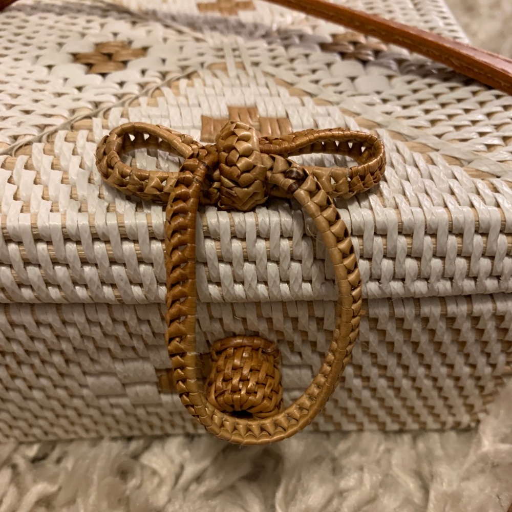 Square Wicker Crossbody Bag Gem